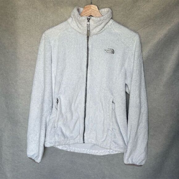 The North Face Women's Fleece Jacket Light Blue Size M Full Zip Mock Neck - Picture 1 of 7